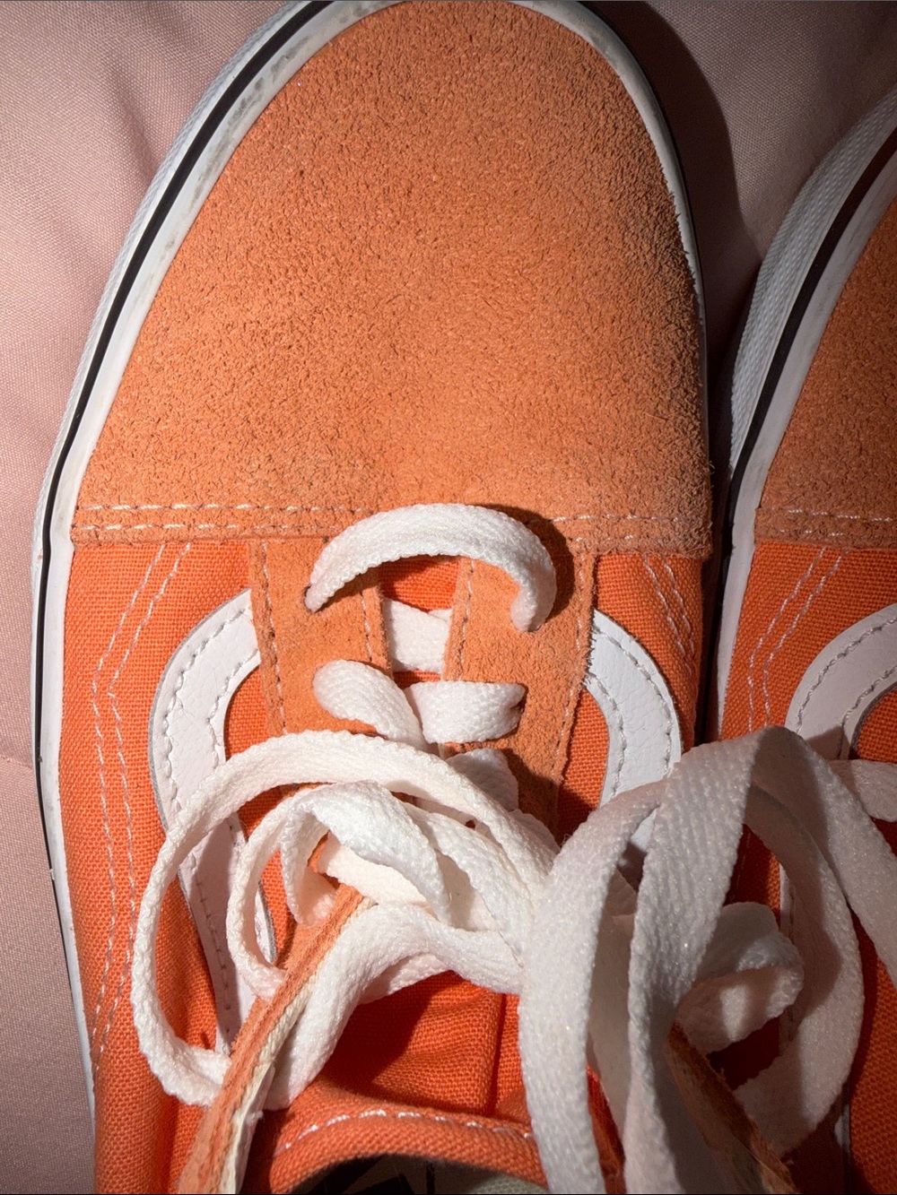 Vans Old Skool Sneakers in Peach with White Stripe - Picture 12 of 13